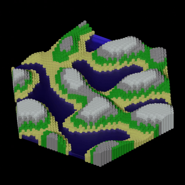 Rotating Hexagon Render